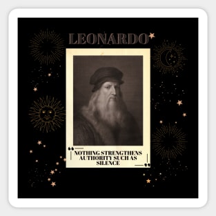 Portrait of Leonardo da Vinci Sticker